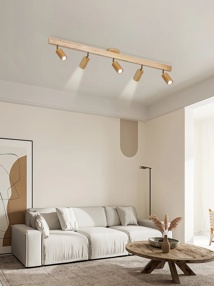 Natural Wood Beam Spotlight Light