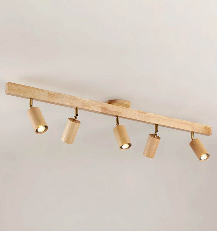 Natural Wood Beam Spotlight Light
