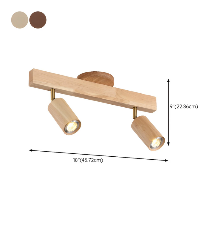 Natural Wood Beam Spotlight Light