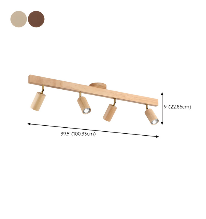 Natural Wood Beam Spotlight Light
