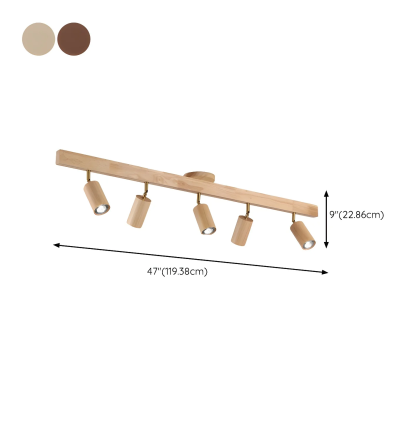 Natural Wood Beam Spotlight Light