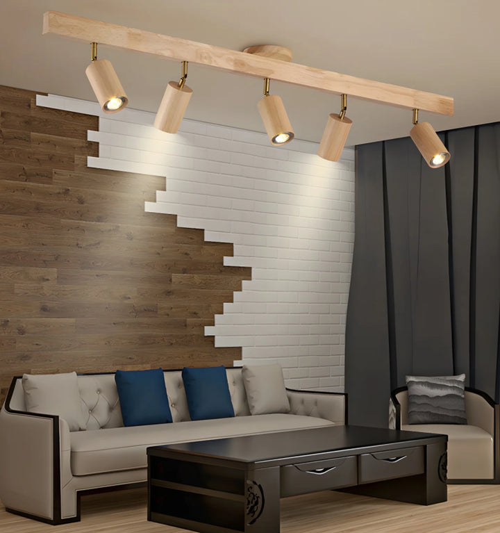 Natural Wood Beam Spotlight Light