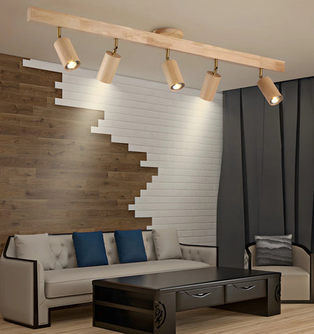Natural Wood Beam Spotlight Light
