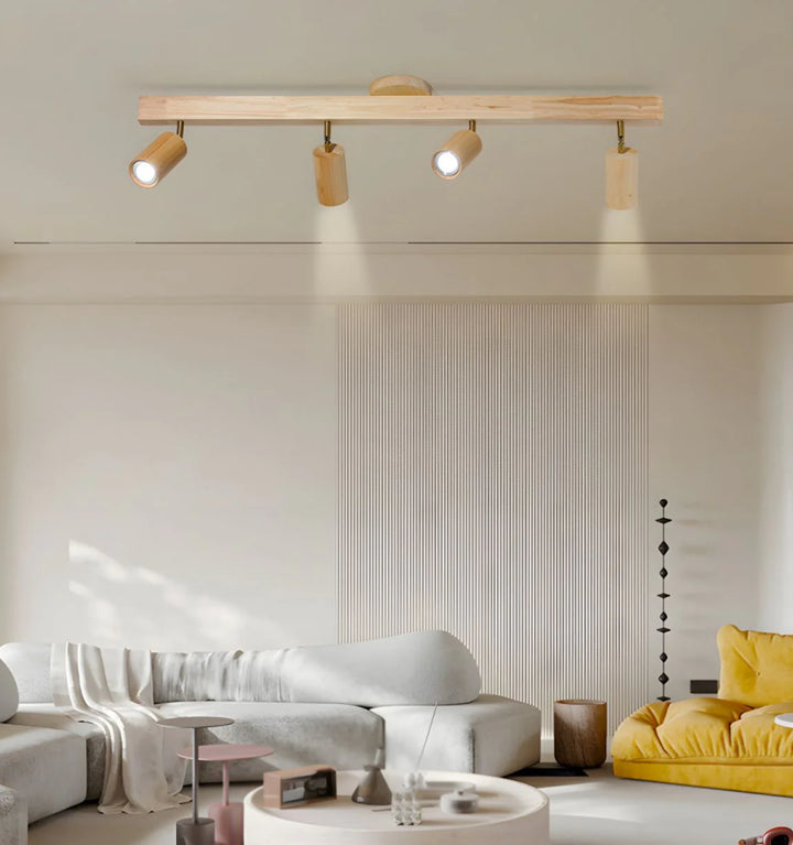 Natural Wood Beam Spotlight Light