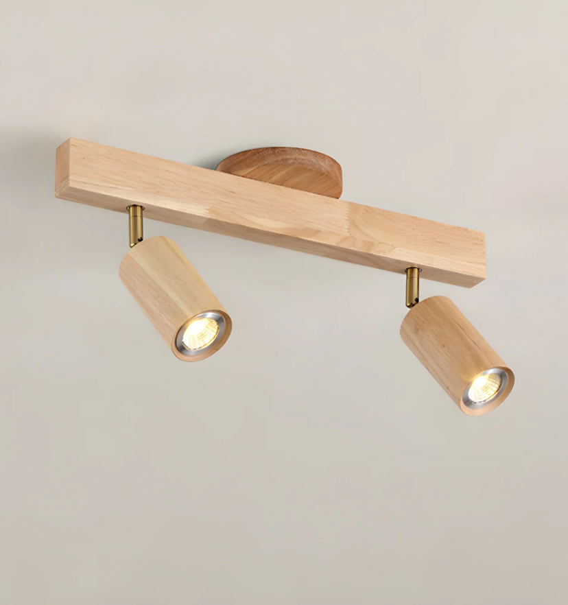 Natural Wood Beam Spotlight Light