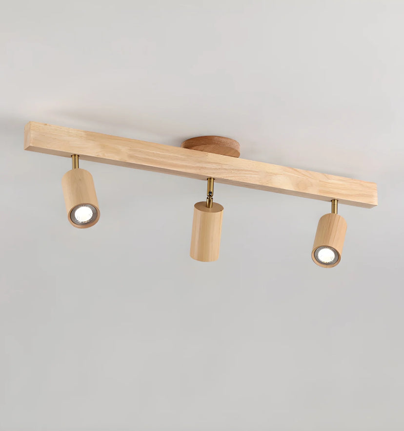 Natural Wood Beam Spotlight Light