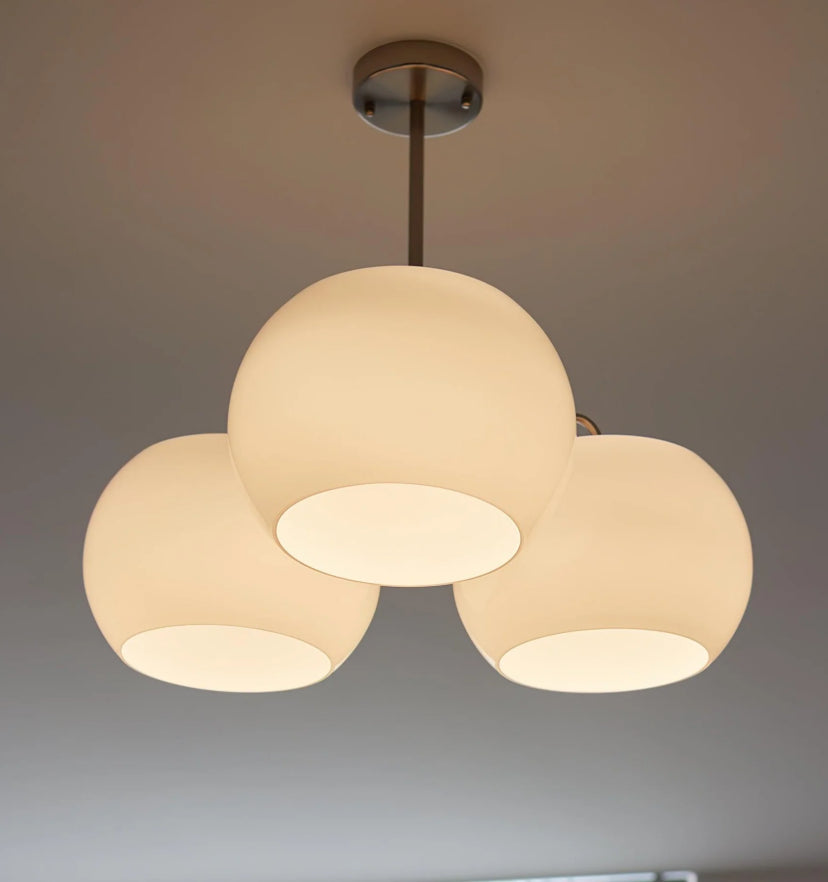 Nickel Glass Persimmon Chandelier