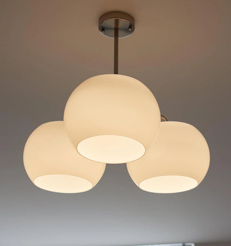 Nickel Glass Persimmon Chandelier
