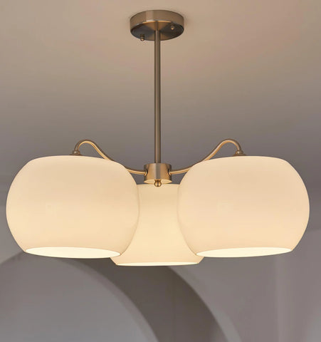 Nickel Glass Persimmon Chandelier