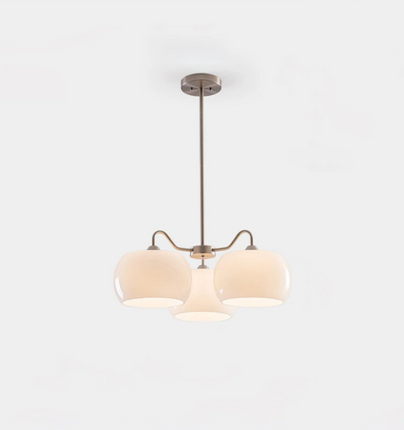 Nickel Glass Persimmon Chandelier