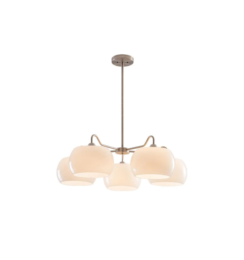 Nickel Glass Persimmon Chandelier