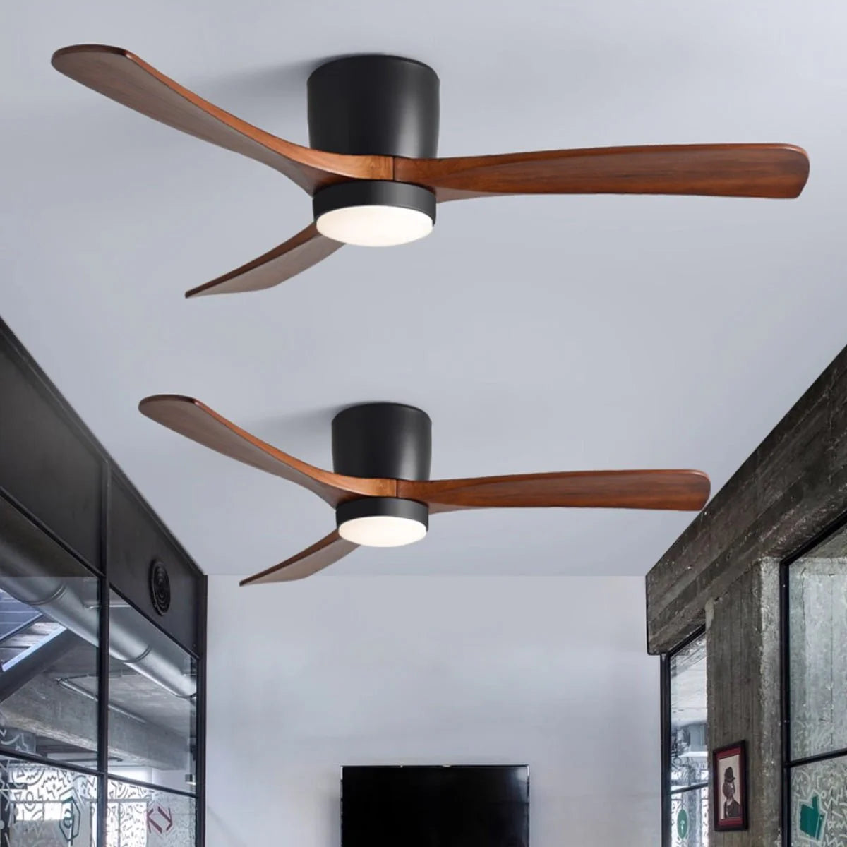 Nordic Wooden Ceiling Fan Ligh - Yiarolight