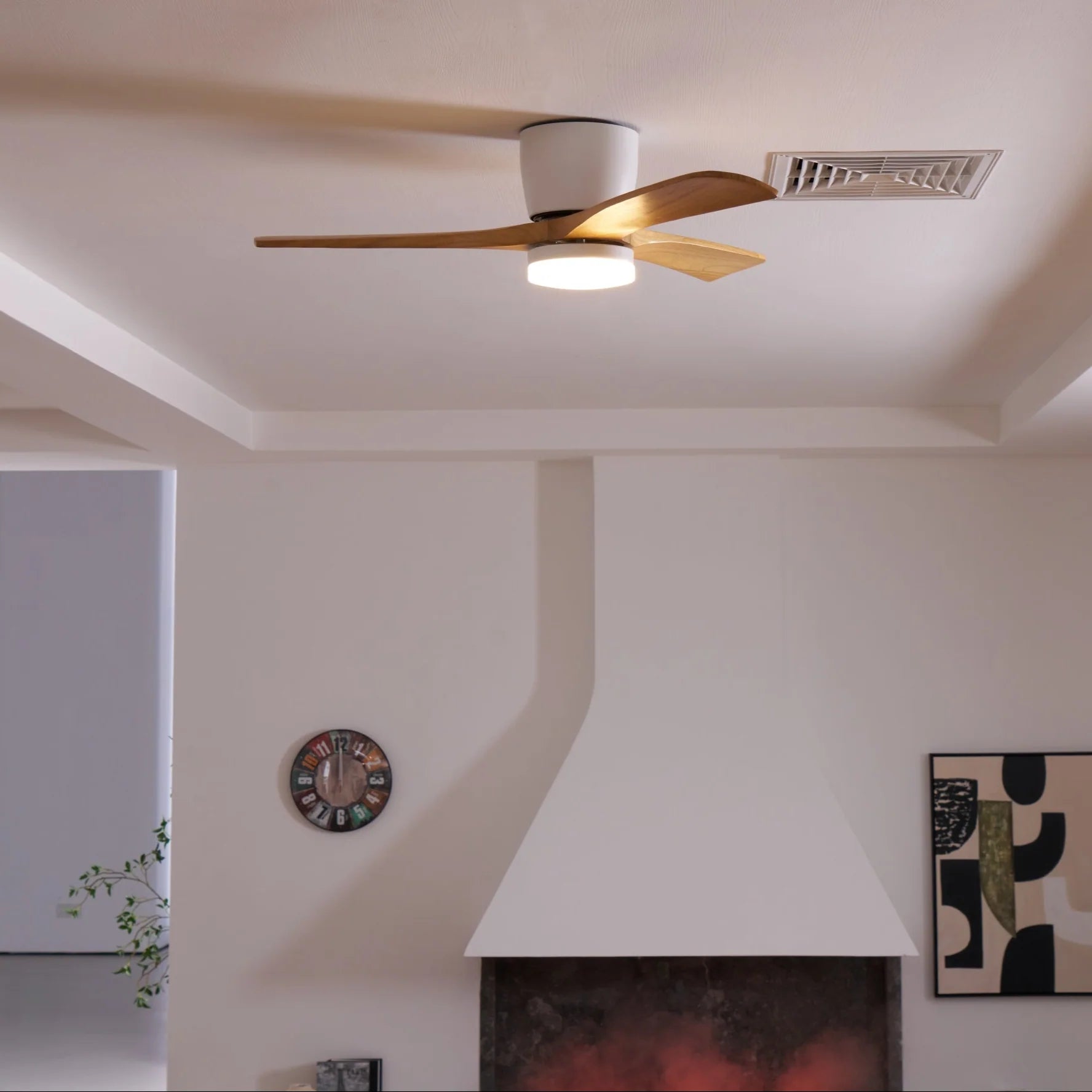 Nordic Wooden Ceiling Fan Ligh - Yiarolight