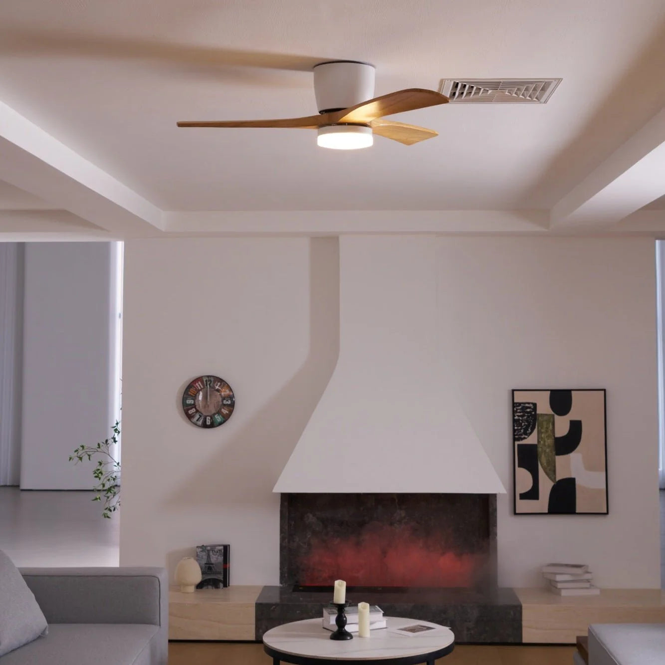 Nordic Wooden Ceiling Fan Ligh - Yiarolight