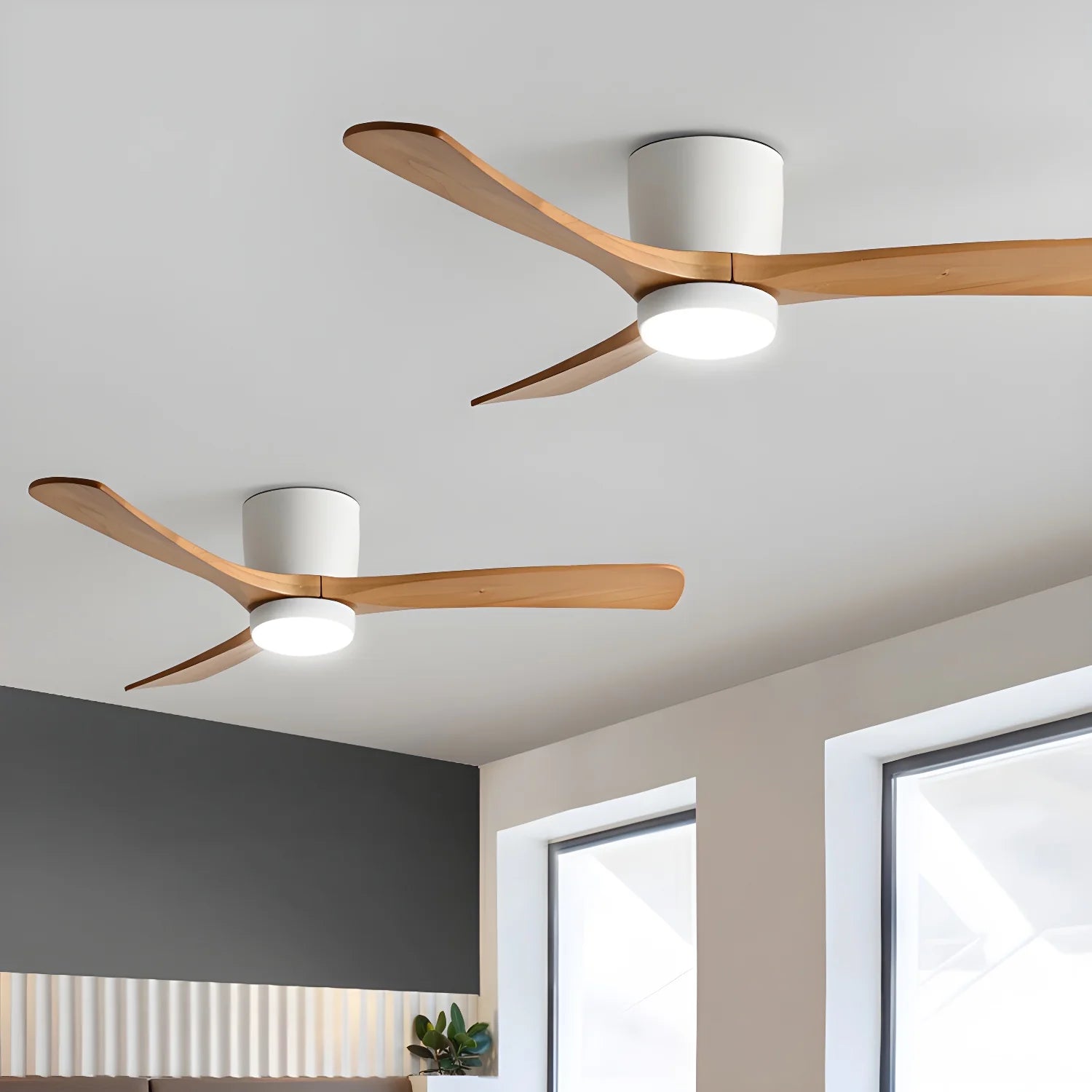 Nordic Wooden Ceiling Fan Ligh - Yiarolight