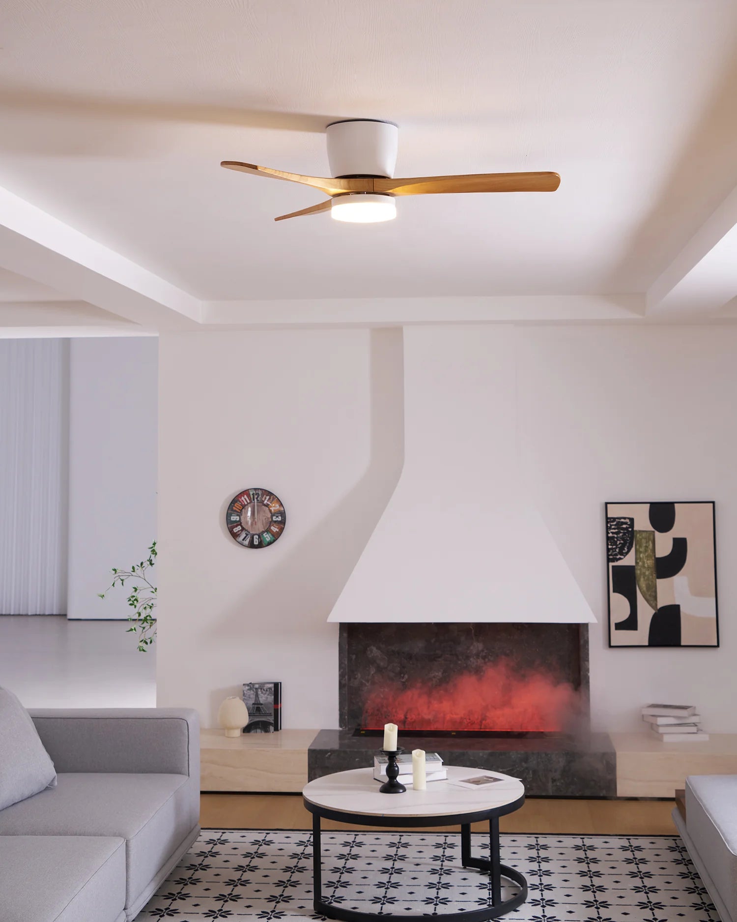 Nordic Wooden Ceiling Fan Ligh - Yiarolight