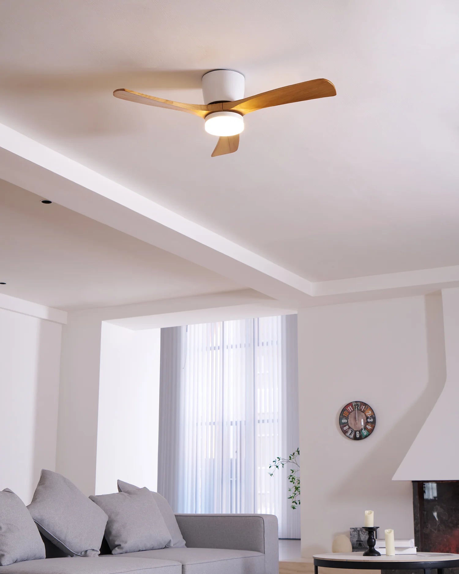 Nordic Wooden Ceiling Fan Ligh - Yiarolight