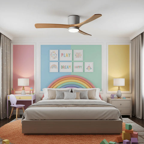 Nordic Wooden Ceiling Fan Ligh - Yiarolight