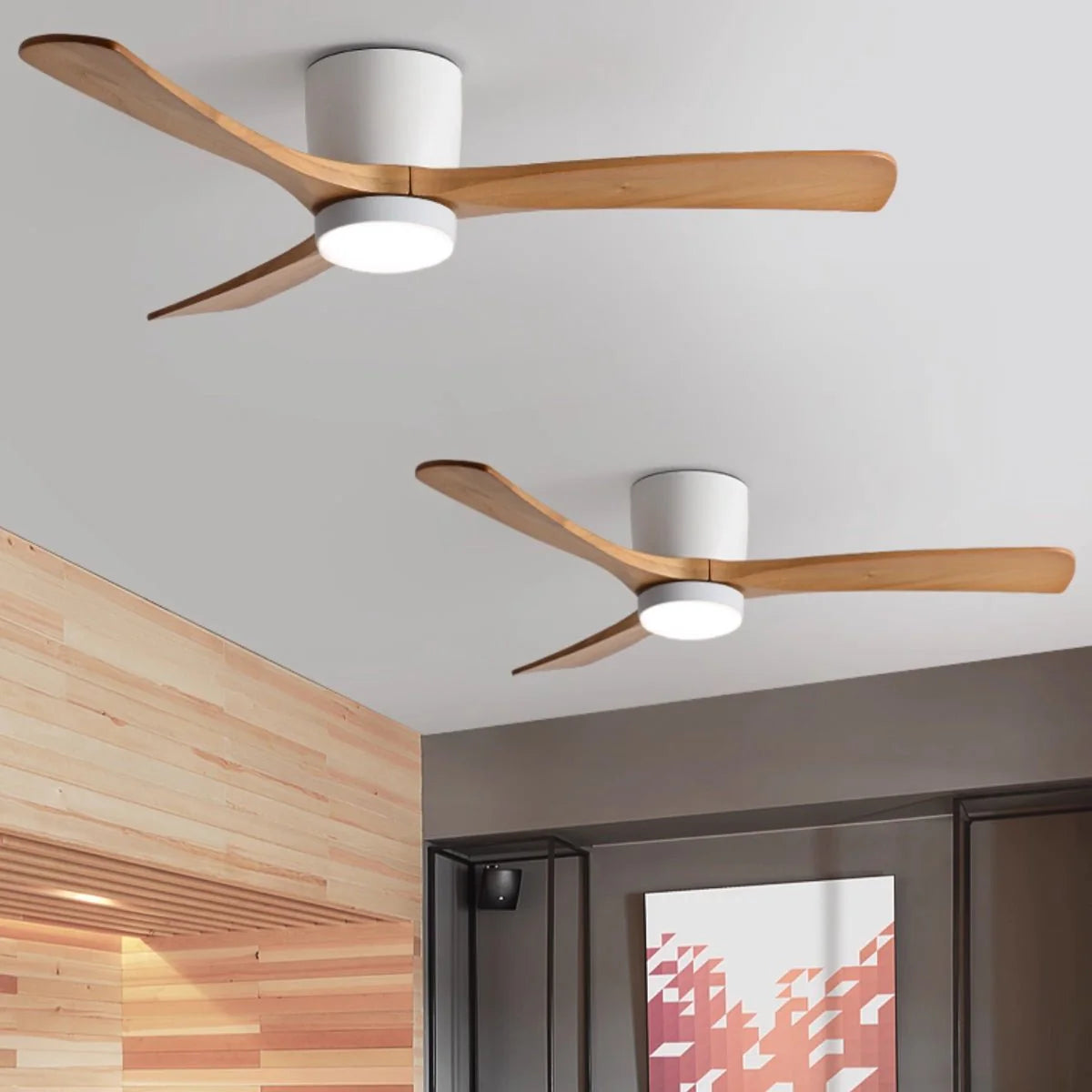 Nordic Wooden Ceiling Fan Ligh - Yiarolight