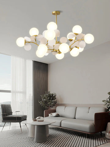 Lustre arbre blanc cassé