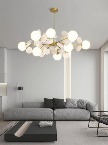 Lustre arbre blanc cassé