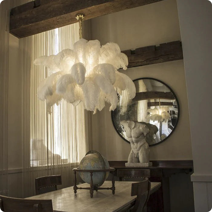 Ostrich Feather Chandelier - Yiarolight