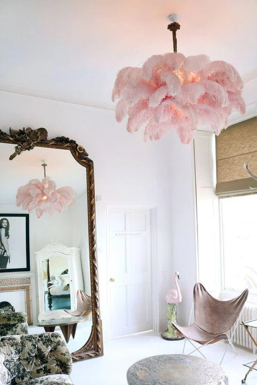 Ostrich Feather Chandelier - Yiarolight