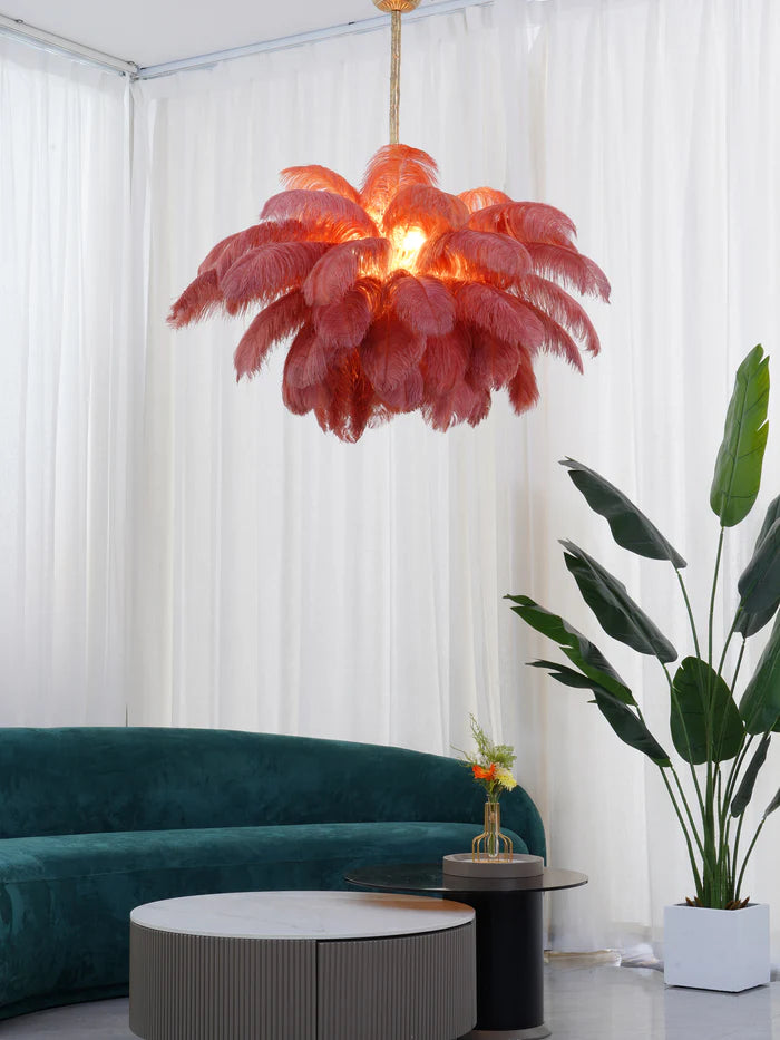 Ostrich Feather Chandelier - Yiarolight