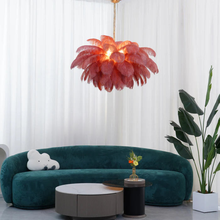 Ostrich Feather Chandelier - Yiarolight