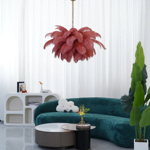Ostrich Feather Chandelier - Yiarolight
