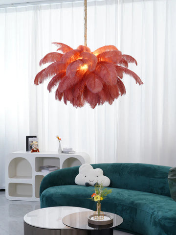 Ostrich Feather Chandelier - Yiarolight