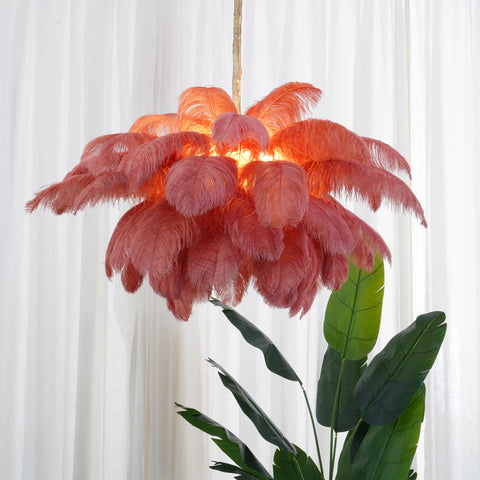 Ostrich Feather Chandelier - Yiarolight