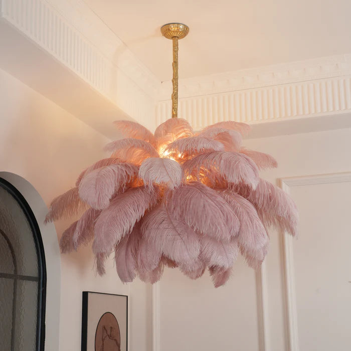 Ostrich Feather Chandelier - Yiarolight