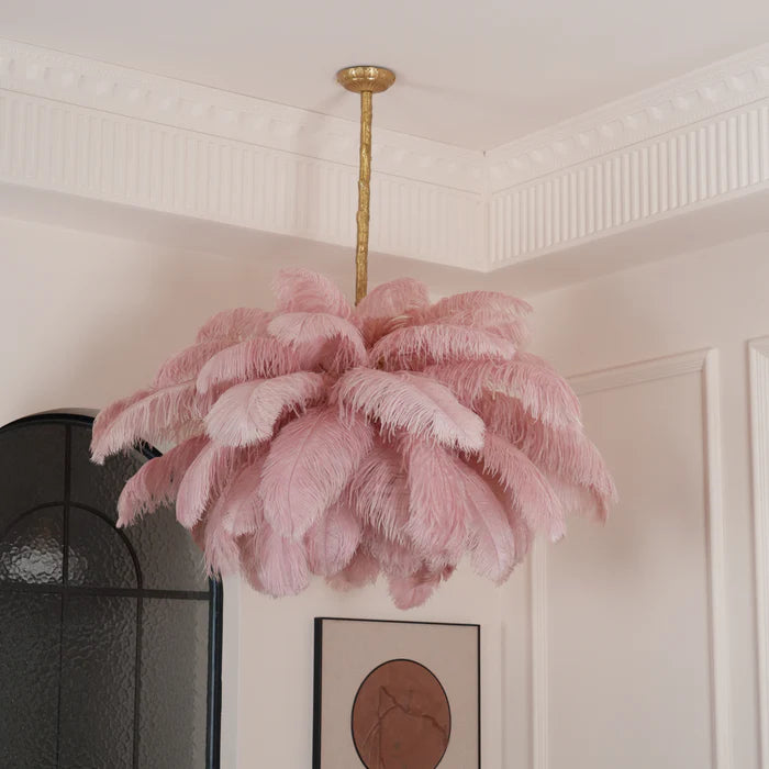 Ostrich Feather Chandelier - Yiarolight