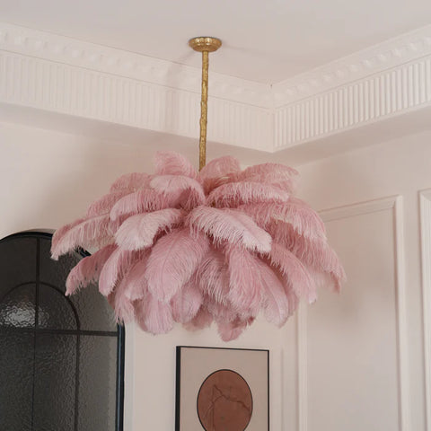 Ostrich Feather Chandelier - Yiarolight