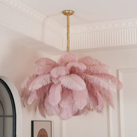 Ostrich Feather Chandelier - Yiarolight