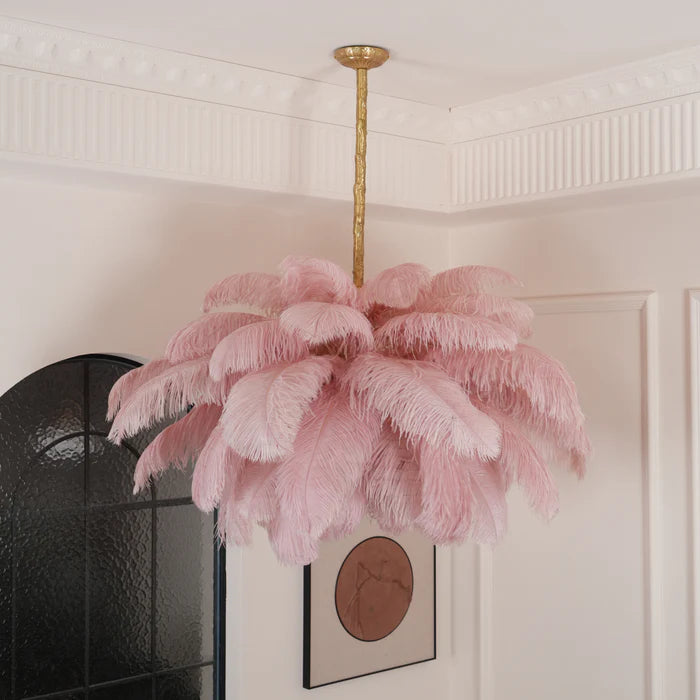 Ostrich Feather Chandelier - Yiarolight