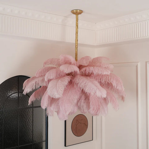 Ostrich Feather Chandelier - Yiarolight