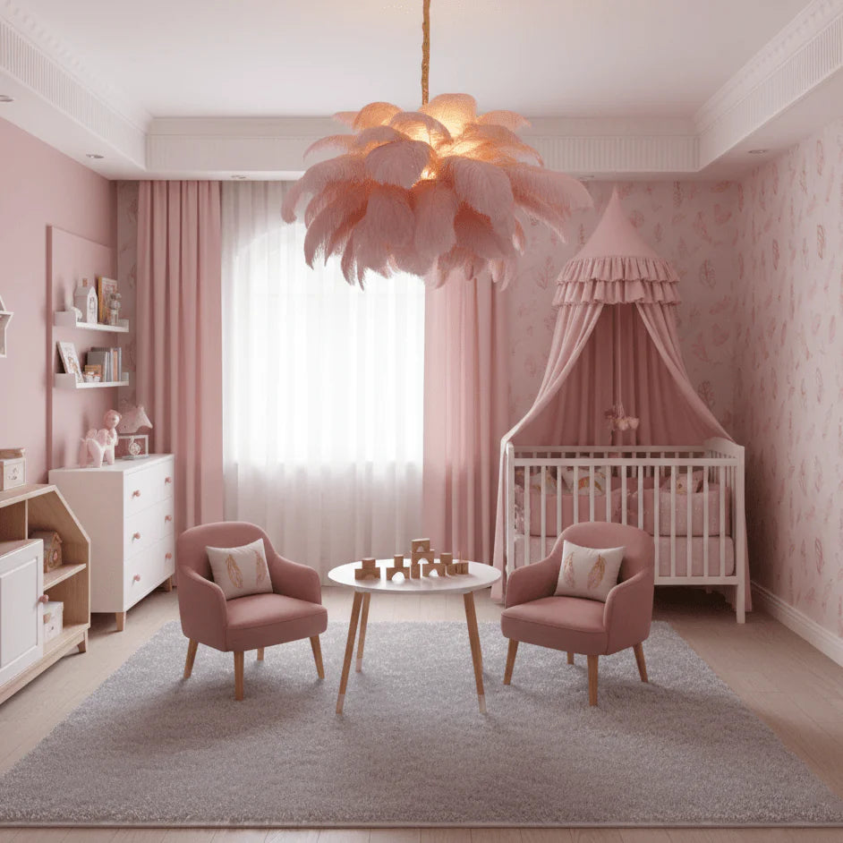 Ostrich Feather Chandelier - Yiarolight