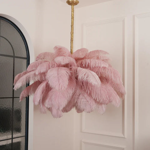 Ostrich Feather Chandelier - Yiarolight