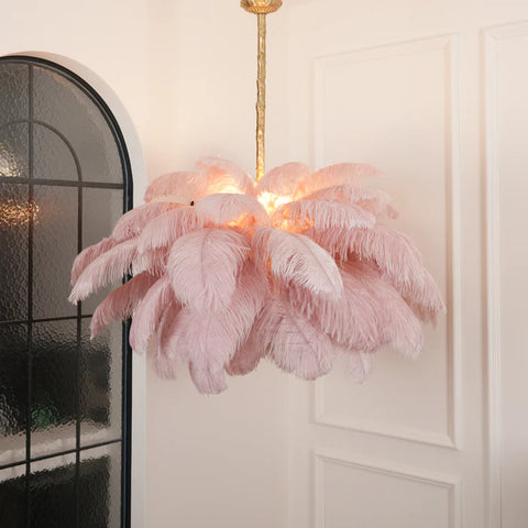 Ostrich Feather Chandelier - Yiarolight