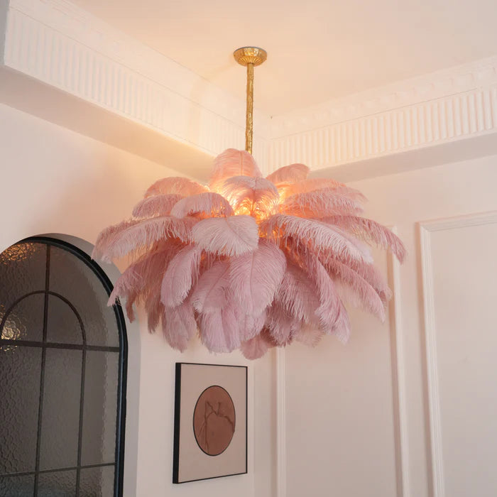 Ostrich Feather Chandelier - Yiarolight