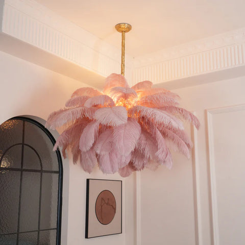 Ostrich Feather Chandelier - Yiarolight