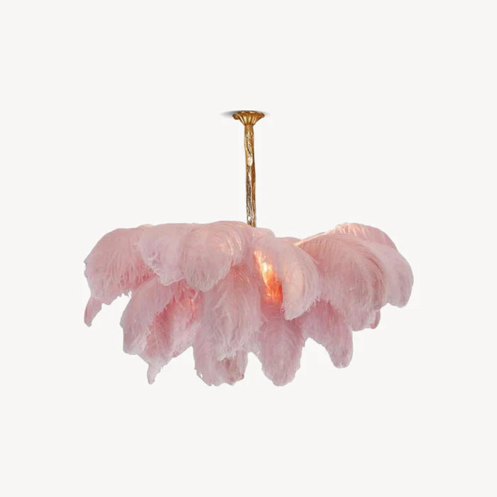 Ostrich Feather Chandelier - Yiarolight