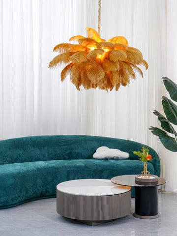 Ostrich Feather Chandelier - Yiarolight