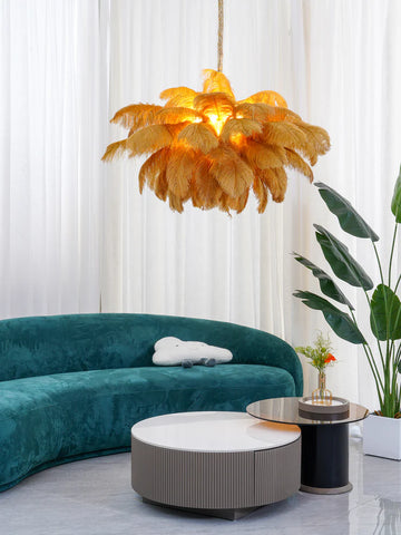 Ostrich Feather Chandelier - Yiarolight