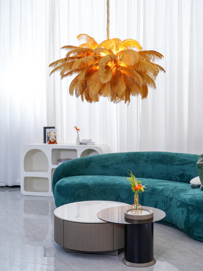 Ostrich Feather Chandelier - Yiarolight