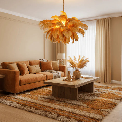 Ostrich Feather Chandelier - Yiarolight