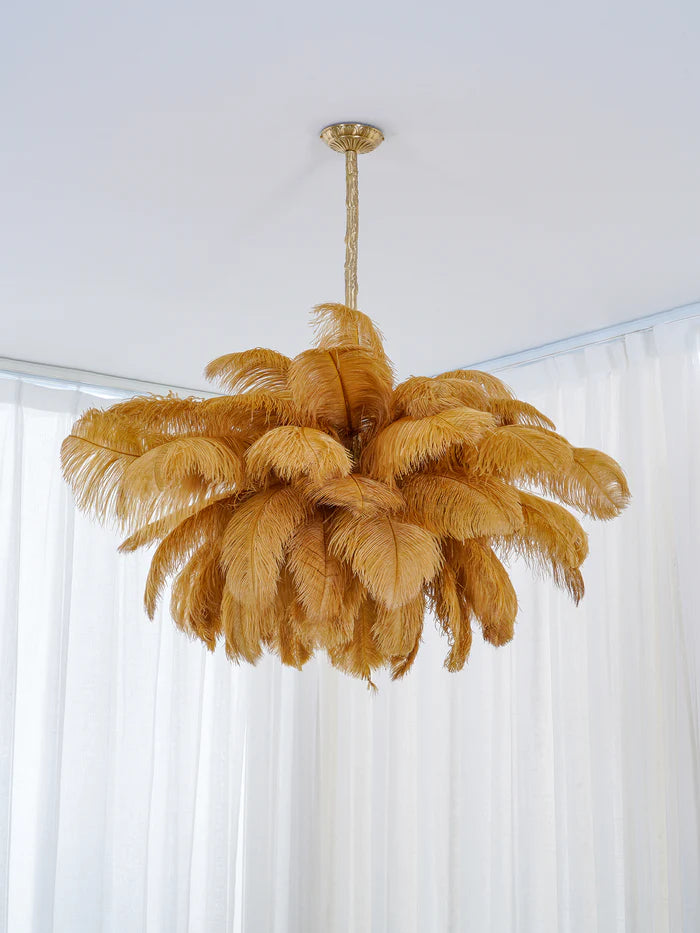 Ostrich Feather Chandelier - Yiarolight