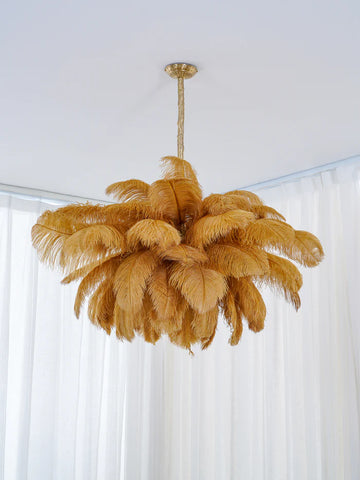 Ostrich Feather Chandelier - Yiarolight